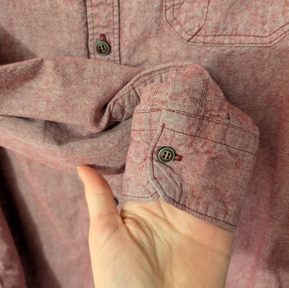 Red chambray button down - Picture 4 of 9